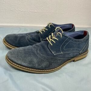 Ben Sherman Blue Suede Oxford Shoes Mens Size 9.5